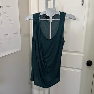 Anthro Deletta Deep Teal Draped Tank Top